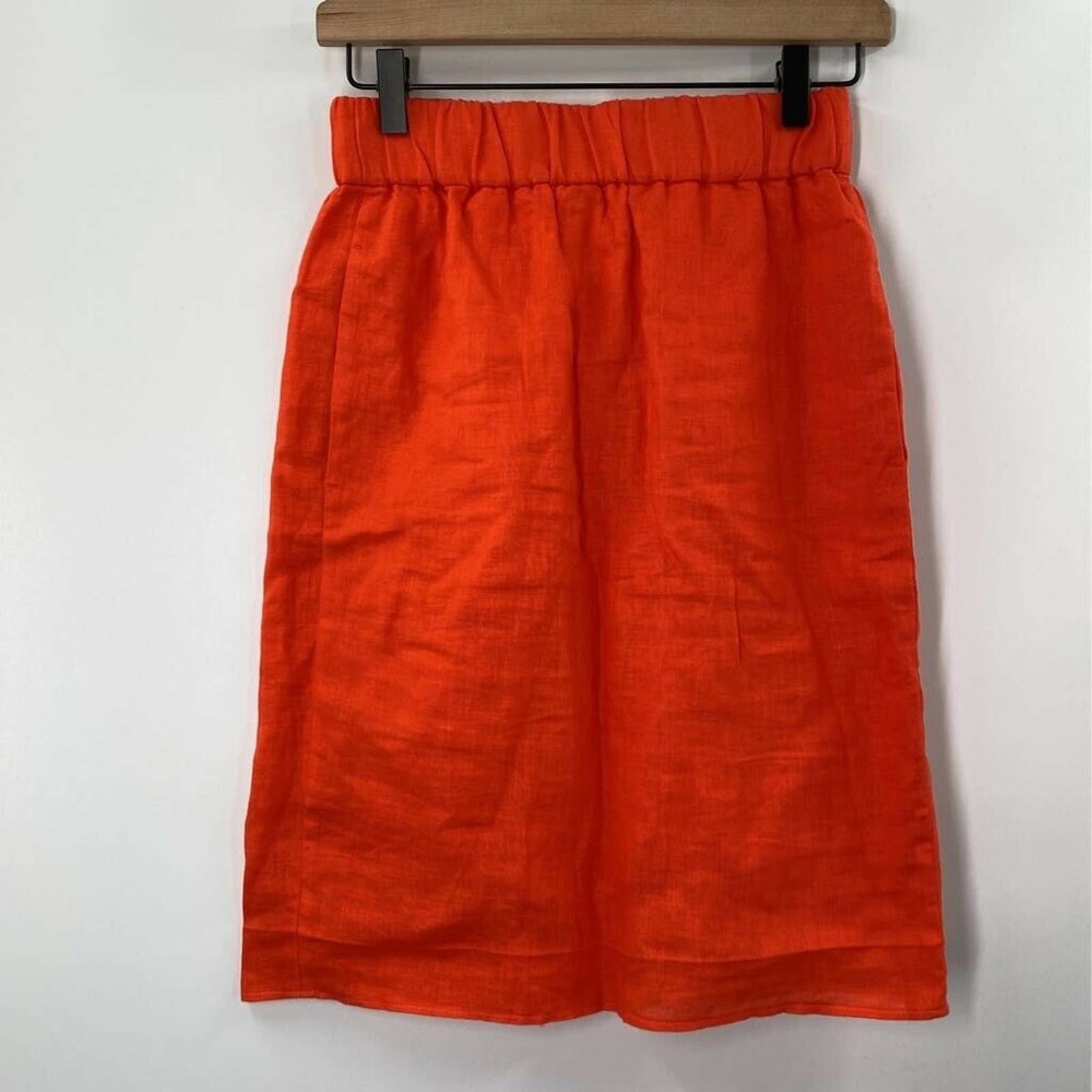 J. Crew A Line Skirt Lined Above Knee Linen